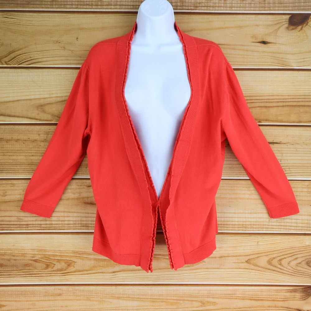 Cato Cardigan Sweater Womens XL Pink Hook & Eye Closure Open Front Stretch Soft
